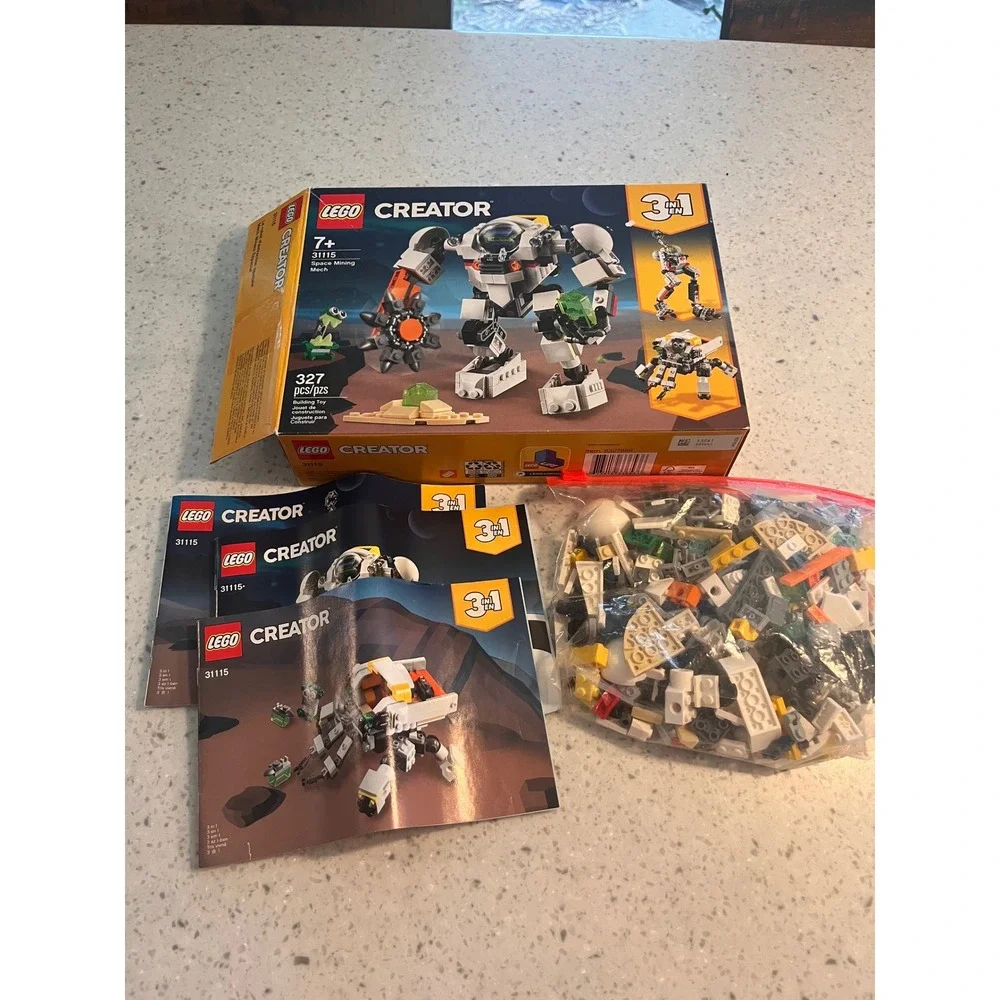 LEGO Creator 3in1 Space Mining Mech 31115 Building Kit Mech Robot Alien Figure - Picture 2 of 6